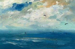 Original art for sale at UGallery.com | Surfing the Winds by Sheila Finch | $475 | oil painting | 8' h x 6' w | photo 4