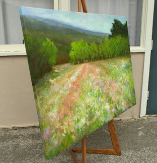 Original art for sale at UGallery.com | The Flowers of Half Moon Bay - Looking South by Sheila Finch | $7,300 | oil painting | 42' h x 58' w | photo 2