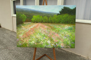 Original art for sale at UGallery.com | The Flowers of Half Moon Bay - Looking South by Sheila Finch | $7,300 | oil painting | 42' h x 58' w | photo 3