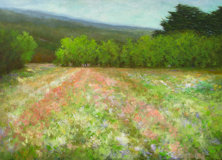 Original art for sale at UGallery.com | The Flowers of Half Moon Bay - Looking South by Sheila Finch | $7,300 | oil painting | 42' h x 58' w | photo 1