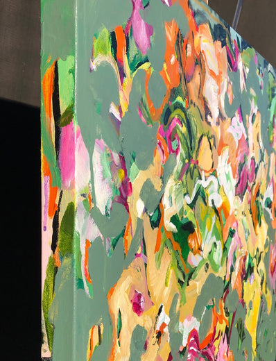 Fantasy Garden 27 by Sheila Grabarsky |  Side View of Artwork 