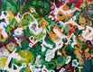 Original art for sale at UGallery.com | Fantasy Garden 31 by Sheila Grabarsky | $2,275 | acrylic painting | 24' h x 30' w | thumbnail 1