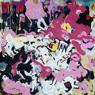 Original art for sale at UGallery.com | The Pink Slip by Sheila Grabarsky | $2,800 | acrylic painting | 36' h x 36' w | photo 1