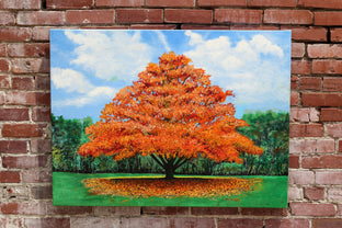 Original art for sale at UGallery.com | Autumn Tree by Shela Goodman | $2,175 | oil painting | 30' h x 40' w | photo 3