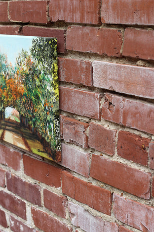 Original art for sale at UGallery.com | Autumn Tunnel by Shela Goodman | $375 | oil painting | 12' h x 16' w | photo 2