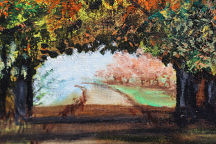 Original art for sale at UGallery.com | Autumn Tunnel by Shela Goodman | $375 | oil painting | 12' h x 16' w | photo 4