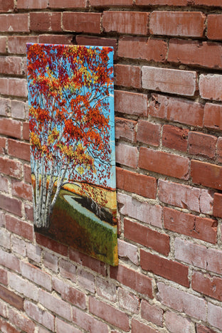 Original art for sale at UGallery.com | Birch Trees by Shela Goodman | $750 | oil painting | 24' h x 18' w | photo 2
