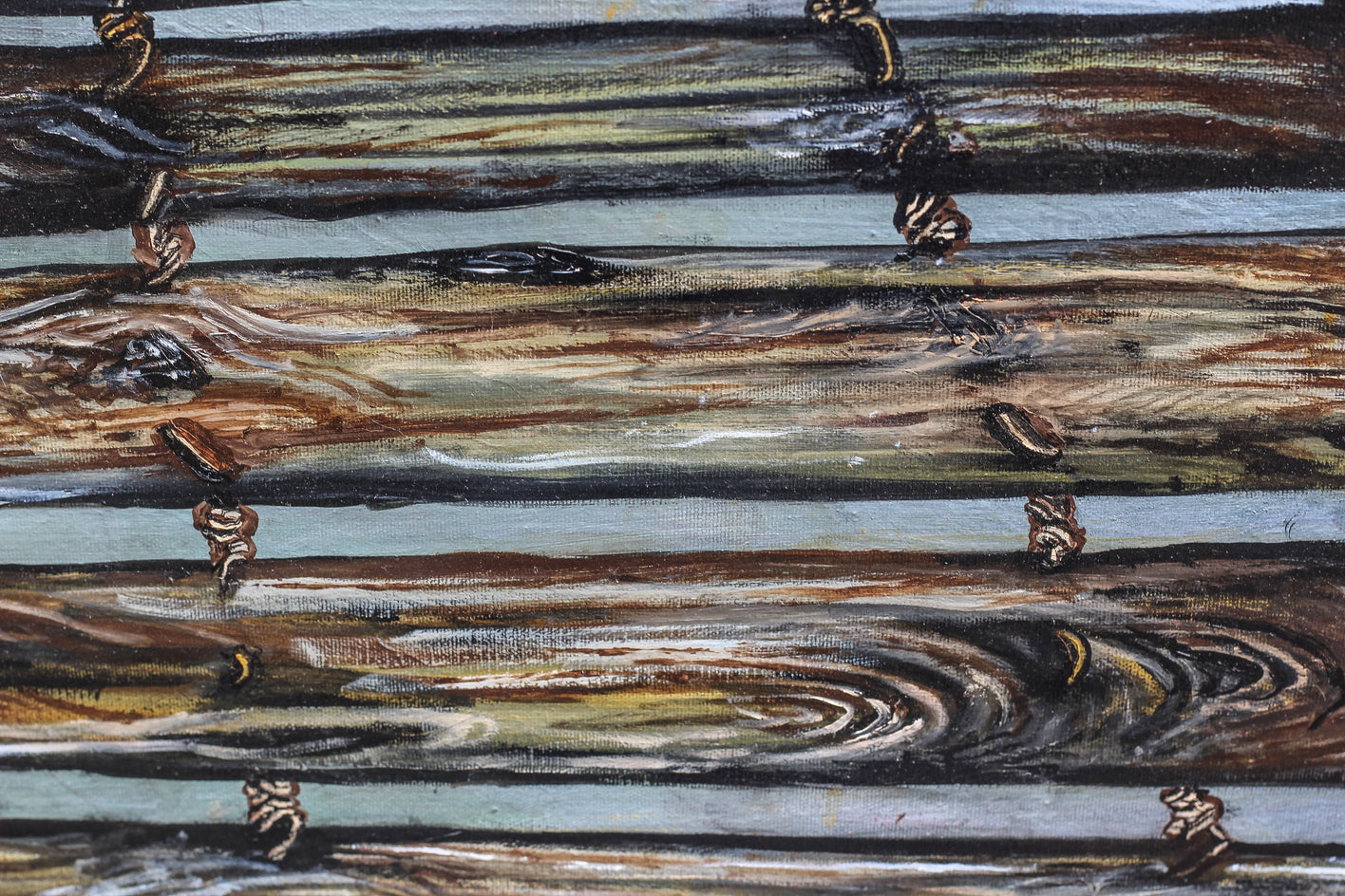 Bridge Over the River by Shela Goodman |  Closeup View of Artwork 