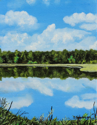 Original art for sale at UGallery.com | Reflections by Shela Goodman | $300 | oil painting | 14' h x 11' w | photo 1