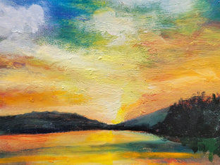 Original art for sale at UGallery.com | Sunset by Shela Goodman | $375 | oil painting | 12' h x 16' w | photo 4