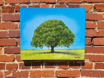 Original art for sale at UGallery.com | The Mighty Oak by Shela Goodman | $700 | oil painting | 16' h x 20' w | thumbnail 3