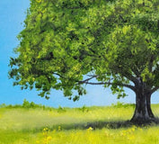 Original art for sale at UGallery.com | The Mighty Oak by Shela Goodman | $700 | oil painting | 16' h x 20' w | thumbnail 4