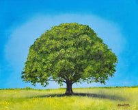 Original art for sale at UGallery.com | The Mighty Oak by Shela Goodman | $700 | oil painting | 16' h x 20' w | thumbnail 1