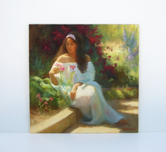 Alana in the Flower Garden by Sherri Aldawood |  Context View of Artwork 