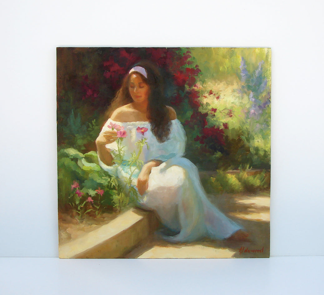 Alana in the Flower Garden by Sherri Aldawood |  Context View of Artwork 