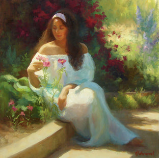 Original art for sale at UGallery.com | Alana in the Flower Garden by Sherri Aldawood | $1,500 | oil painting | 16' h x 16' w | photo 1