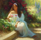 Original art for sale at UGallery.com | Alana in the Flower Garden by Sherri Aldawood | $1,500 | oil painting | 16' h x 16' w | thumbnail 1