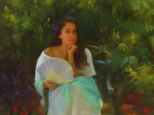 Original art for sale at UGallery.com | Alana with Fan by Sherri Aldawood | $2,050 | oil painting | 24' h x 20' w | photo 4