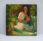 Original art for sale at UGallery.com | Alana with Roses by Sherri Aldawood | $2,450 | oil painting | 24' h x 24' w | thumbnail 2