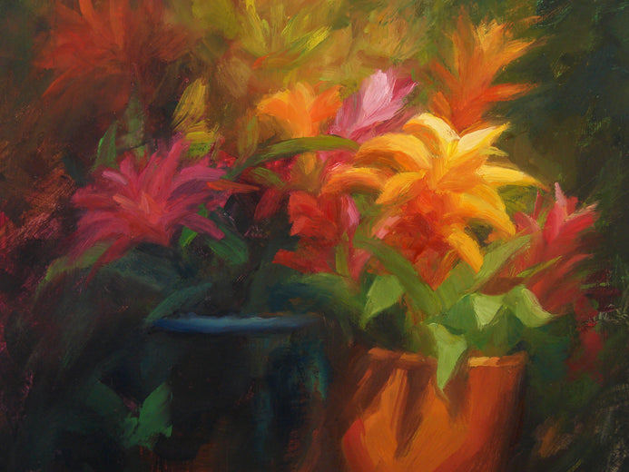 Bromeliad Explosion by Sherri Aldawood |   Closeup View of Artwork 