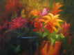 Original art for sale at UGallery.com | Bromeliad Explosion by Sherri Aldawood | $525 | oil painting | 12' h x 12' w | thumbnail 4