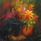 Original art for sale at UGallery.com | Bromeliad Explosion by Sherri Aldawood | $525 | oil painting | 12' h x 12' w | thumbnail 1
