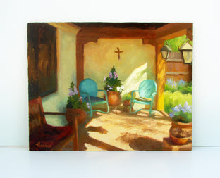 Original art for sale at UGallery.com | Clive's Porch by Sherri Aldawood | $525 | oil painting | 11' h x 14' w | photo 3