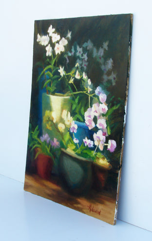 Conservatory Orchids by Sherri Aldawood |  Side View of Artwork 