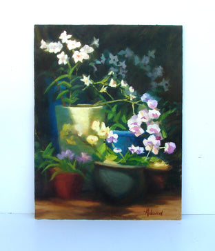 Conservatory Orchids by Sherri Aldawood |   Closeup View of Artwork 
