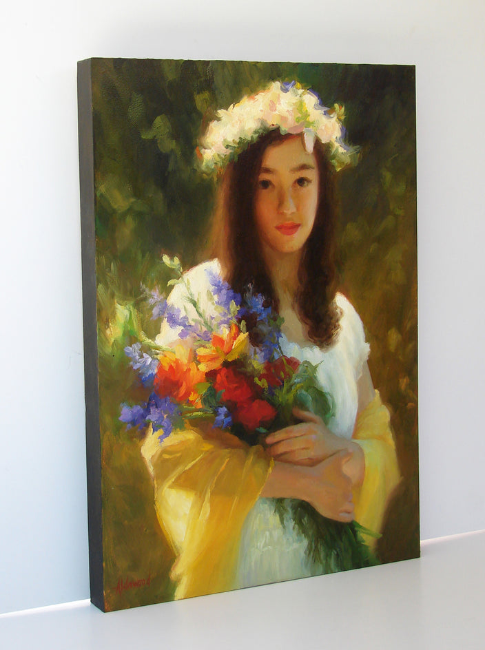 Flower Girl by Sherri Aldawood |  Side View of Artwork 