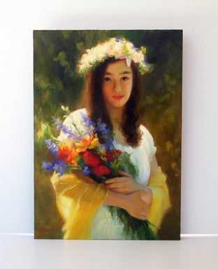 Original art for sale at UGallery.com | Flower Girl by Sherri Aldawood | $1,500 | oil painting | 20' h x 14' w | photo 3