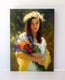 Original art for sale at UGallery.com | Flower Girl by Sherri Aldawood | $1,500 | oil painting | 20' h x 14' w | thumbnail 3