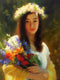 Original art for sale at UGallery.com | Flower Girl by Sherri Aldawood | $1,500 | oil painting | 20' h x 14' w | thumbnail 4