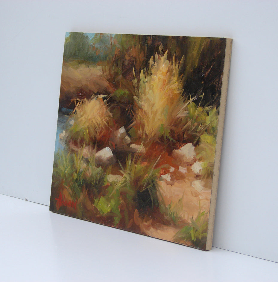 Golden Splendor by Sherri Aldawood |  Side View of Artwork 