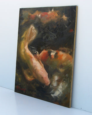 Koi by Sherri Aldawood |  Side View of Artwork 