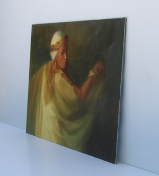 Lady in Gold by Sherri Aldawood |  Side View of Artwork 