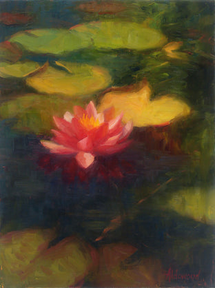 Original art for sale at UGallery.com | Mission Waterlily by Sherri Aldawood | $575 | oil painting | 16' h x 12' w | photo 1