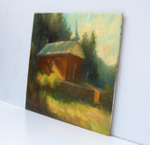 Original art for sale at UGallery.com | Old New Mexico Church by Sherri Aldawood | $575 | oil painting | 12' h x 16' w | thumbnail 2