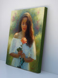 Original art for sale at UGallery.com | One Perfect Rose by Sherri Aldawood | $1,700 | oil painting | 20' h x 16' w | thumbnail 2