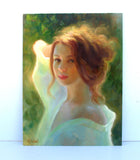 Original art for sale at UGallery.com | Redhead in Sunlight by Sherri Aldawood | $600 | oil painting | 16' h x 12' w | thumbnail 3