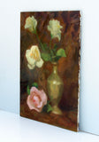 Original art for sale at UGallery.com | Roses in Brass Vase by Sherri Aldawood | $375 | oil painting | 12' h x 9' w | thumbnail 2