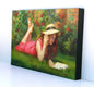 Original art for sale at UGallery.com | Summer Reading by Sherri Aldawood | $975 | oil painting | 12' h x 18' w | thumbnail 2