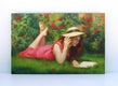 Original art for sale at UGallery.com | Summer Reading by Sherri Aldawood | $975 | oil painting | 12' h x 18' w | thumbnail 3
