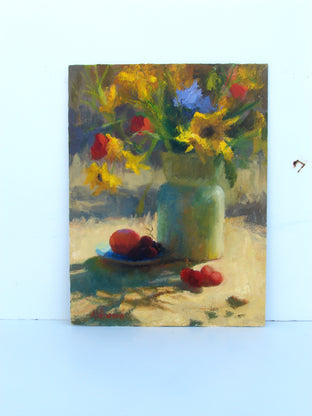 Sunflowers in Afternoon Light by Sherri Aldawood |  Side View of Artwork 