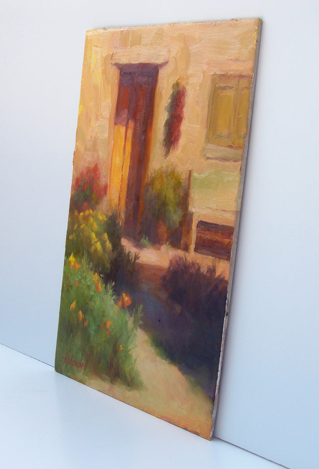 Taos Sunlight by Sherri Aldawood |  Side View of Artwork 