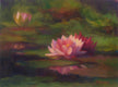 Original art for sale at UGallery.com | Three Water Lillies by Sherri Aldawood | $575 | oil painting | 12' h x 16' w | thumbnail 1