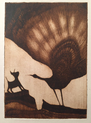 Original art for sale at UGallery.com | Showing Off by Doug Lawler | $325 | printmaking | 10' h x 8' w | photo 1