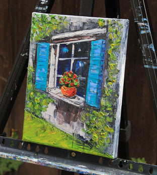 Original art for sale at UGallery.com | Mattina Di Sole by Lisa Elley | $350 | oil painting | 10' h x 8' w | photo 2