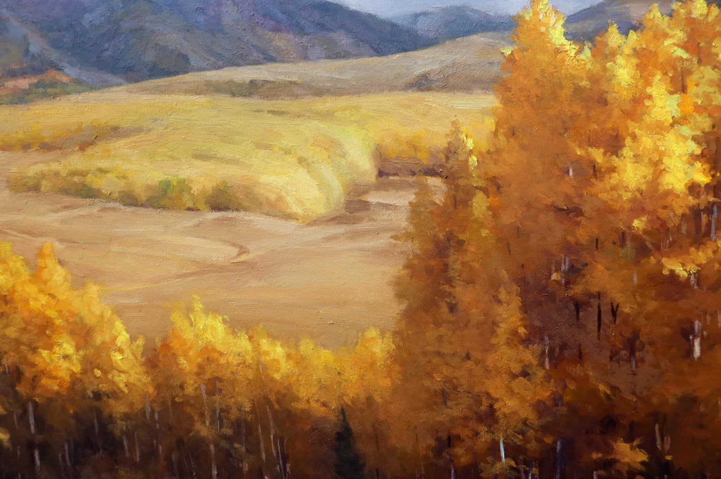 Fall Forest by Shuxing Fan |  Closeup View of Artwork 