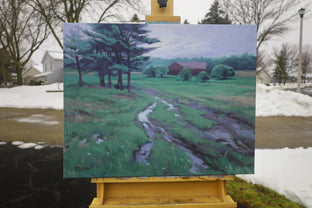 Original art for sale at UGallery.com | Farm Road by Shuxing Fan | $1,575 | oil painting | 22' h x 28' w | photo 3